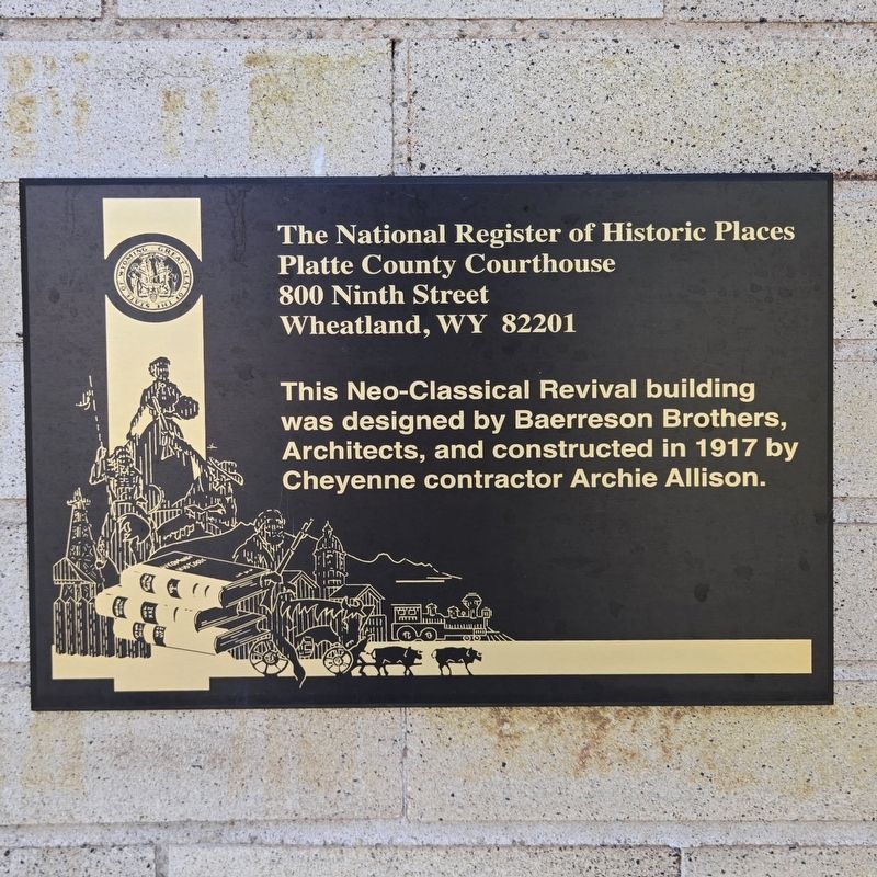 Platte County Courthouse Marker. Click for full size. Platte County Courthouse Marker image. Click for full size.