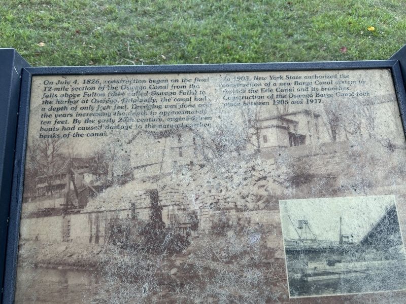 Oswego Canal Marker image. Click for full size.