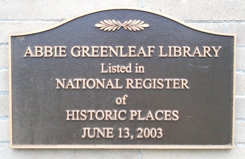 Abbie Greenleaf Library Marker image. Click for full size.