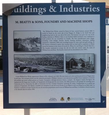M. Beatty & Sons, Foundry and Machine Shops - Marker. Click for full size. M. Beatty & Sons, Foundry and Machine Shops - Marker image. Click for full size.