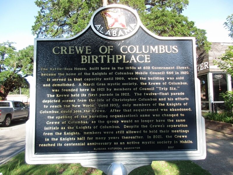 Crewe of Columbus Birthplace Marker image. Click for full size.