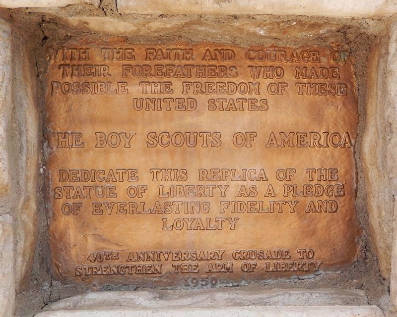 Replica of the Statue of Liberty Marker. Click for full size. Replica of the Statue of Liberty Marker image. Click for full size.