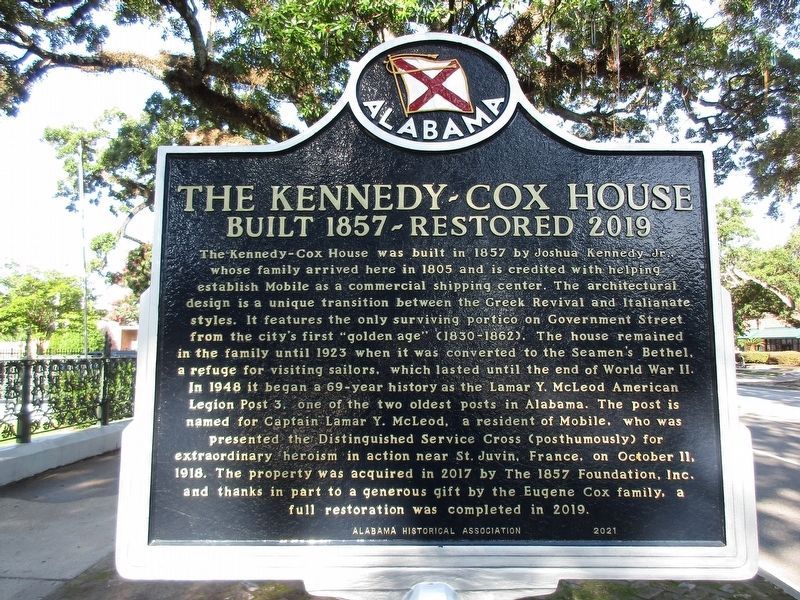 The Kennedy-Cox House Marker image. Click for full size.
