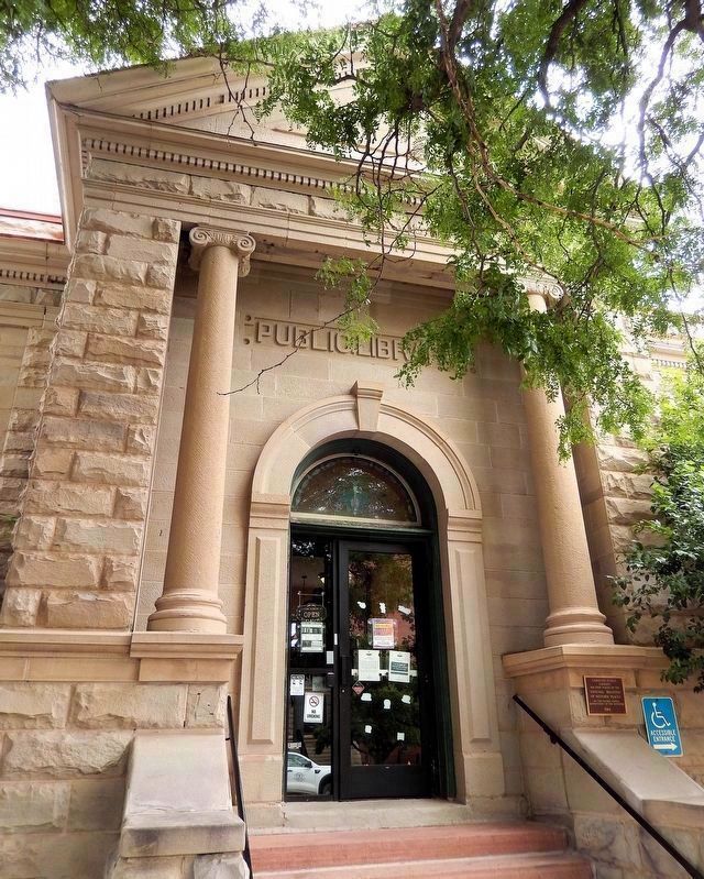 Carnegie Public Library Entrance image. Click for full size.