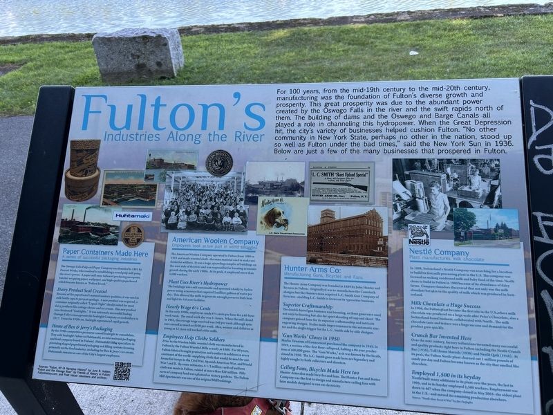 Fulton�s Industries Along the River Marker image. Click for full size.