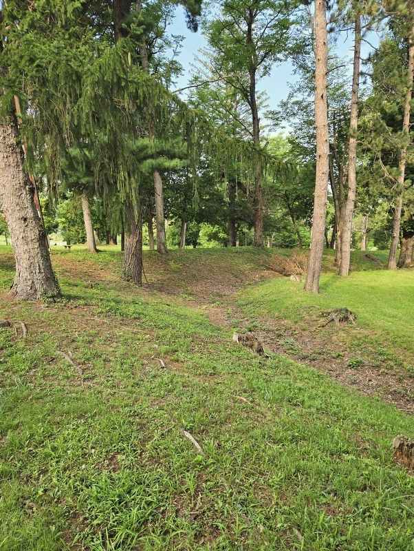 A Portion of the Earthworks at Fort Collier. Click for full size. A Portion of the Earthworks at Fort Collier image. Click for full size.