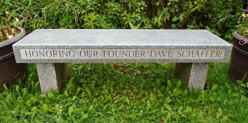 Honoring Our Founder Dave Schaffer Bench. Click for full size. Honoring Our Founder Dave Schaffer Bench image. Click for full size.