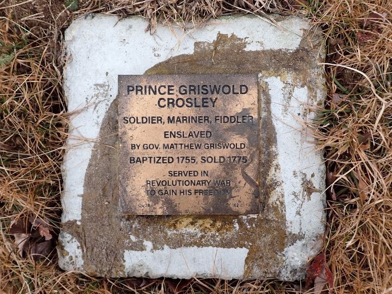 Prince Griswold Crosley Witness Stone. Click for full size. Prince Griswold Crosley Witness Stone image. Click for full size.