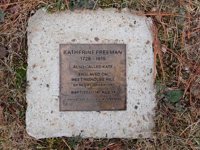 Katherine Freeman Witness Stone. Click for full size. Katherine Freeman Witness Stone image. Click for full size.