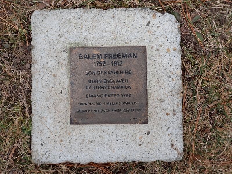 Salem Freeman Witness Stone. Click for full size. Salem Freeman Witness Stone image. Click for full size.