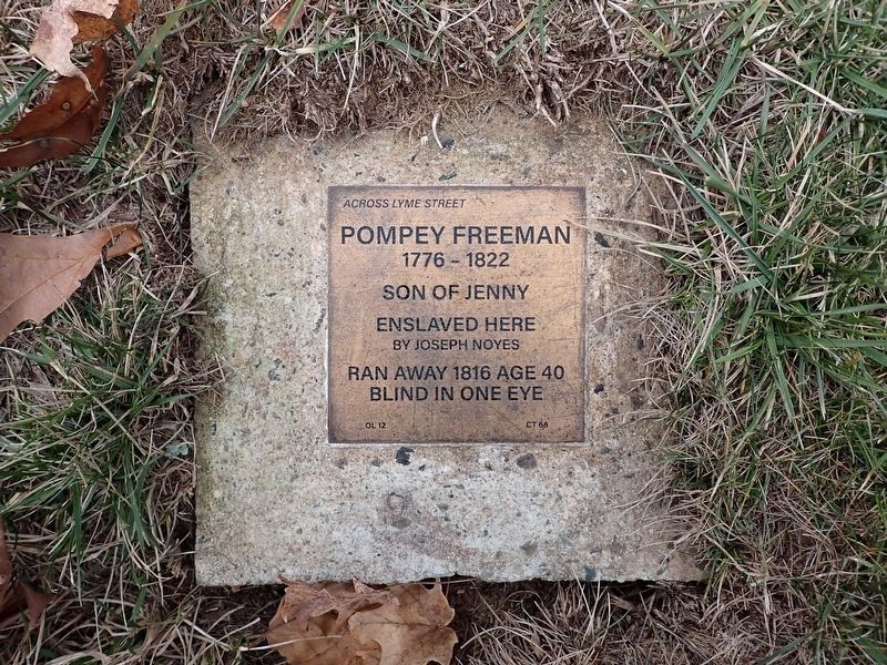 Pompey Freeman Witness Stone image. Click for full size.