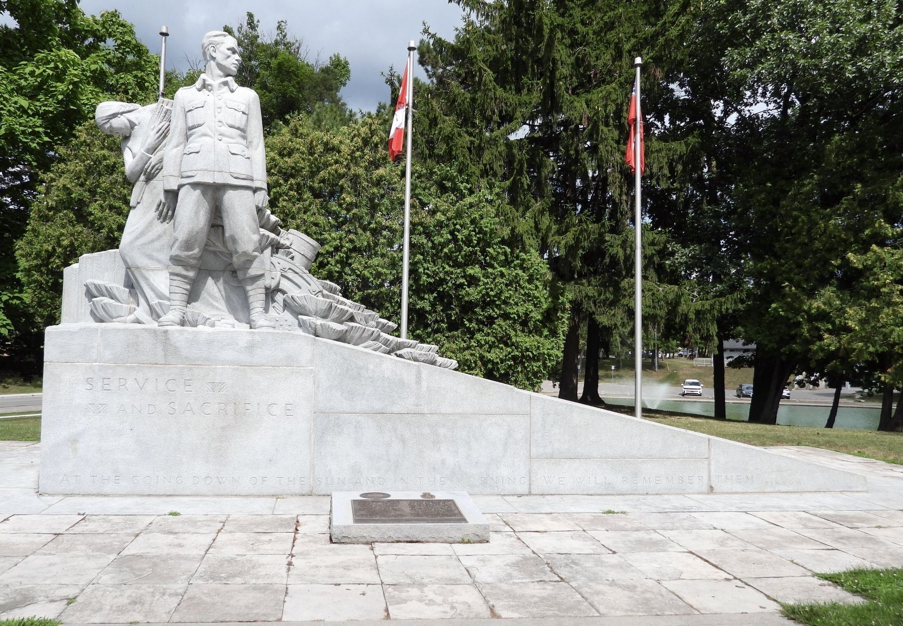 Welland-Crowland War Memorial 1939 [LACAC plaque] - Marker in context image. Click for full size.