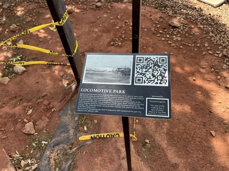 Wide View of Locomotive Park Marker. Click for full size. Wide View of Locomotive Park Marker image. Click for full size.
