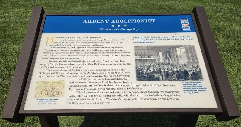 Ardent Abolitionist Marker image. Click for full size.