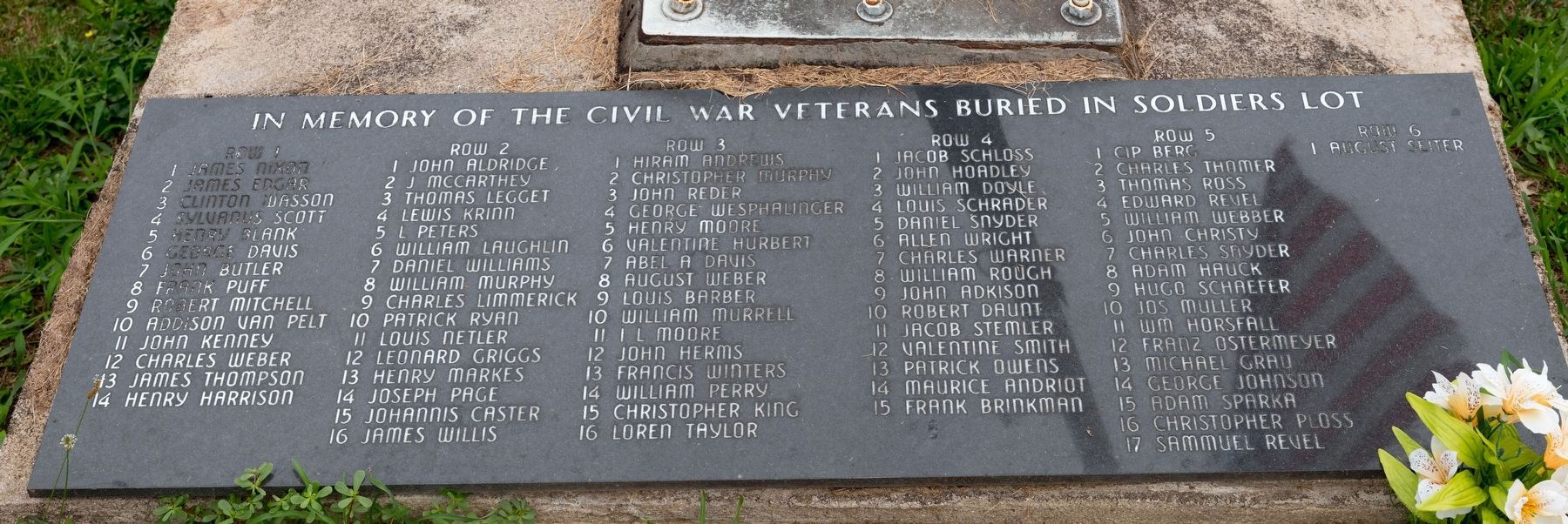 Granite Tablet at Base of Flagpole image. Click for full size.