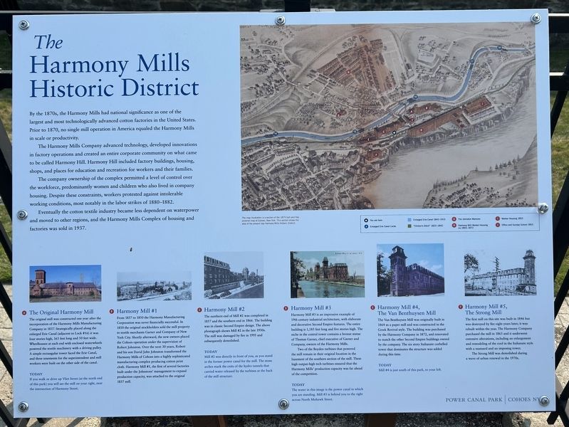 The Harmony Mills Historic District Marker image. Click for full size.