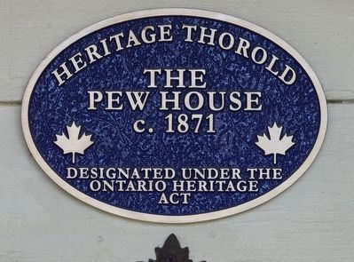 The Pew House c. 1871 - Marker. Click for full size. The Pew House c. 1871 - Marker image. Click for full size.