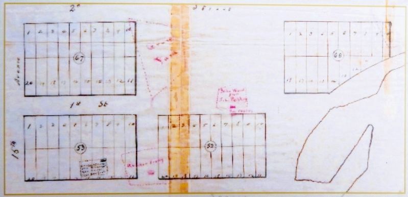 Marker detail: Portion of 1884 trespasser report image. Click for full size.