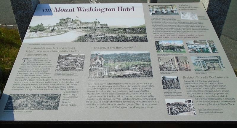 The Mount Washington Hotel Marker image. Click for full size.