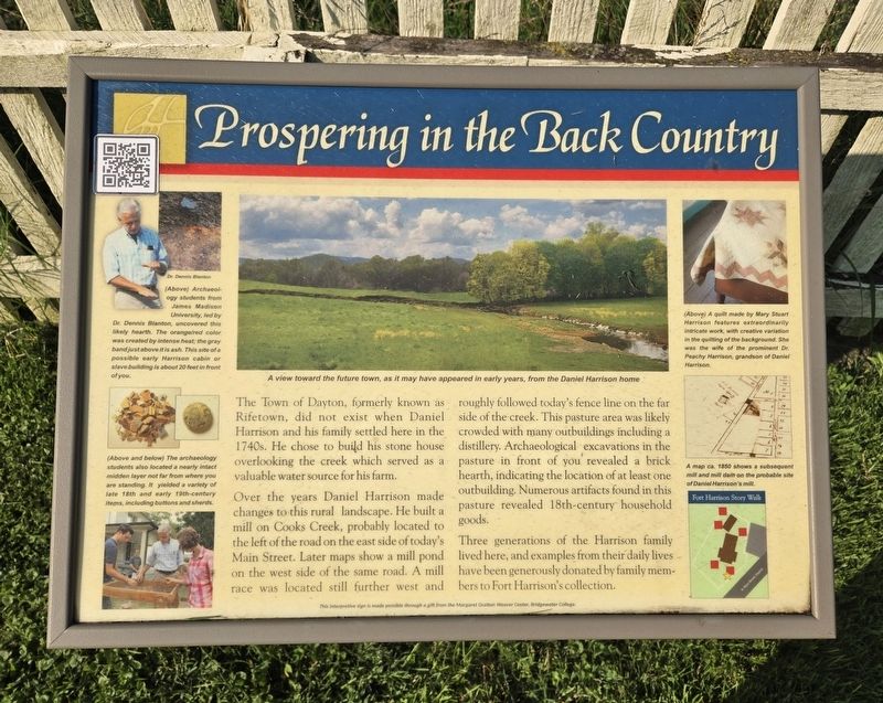Prospering in the Back Country Marker image. Click for full size.