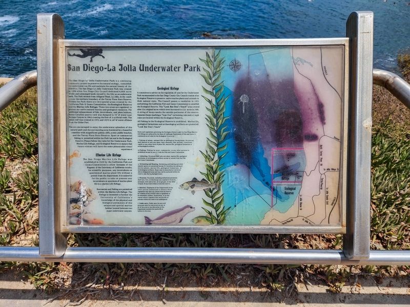 San Diego-La Jolla Underwater Park Marker image. Click for full size.