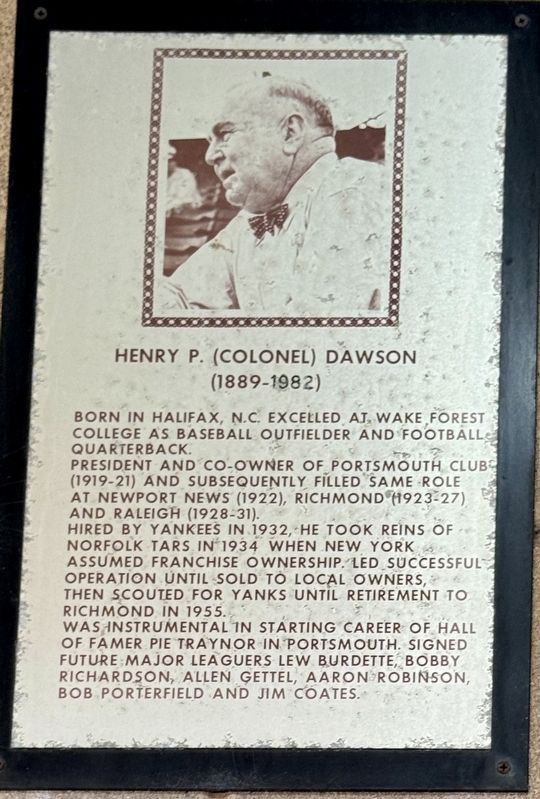 Henry P. (Colonel) Dawson Marker image. Click for full size.