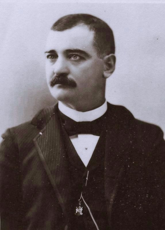 Marker detail: Bat Masterson image. Click for full size.