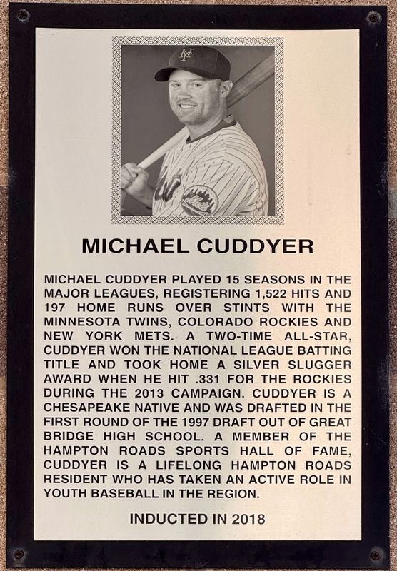Michael Cuddyer Marker image. Click for full size.