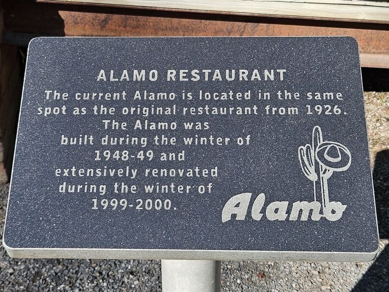 Alamo Restaurant Marker. Click for full size. Alamo Restaurant Marker image. Click for full size.