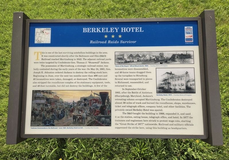 Berkeley Hotel Marker. Click for full size. Berkeley Hotel Marker image. Click for full size.