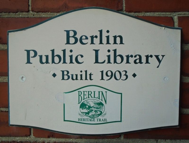 Berlin Public Library Marker image. Click for full size.