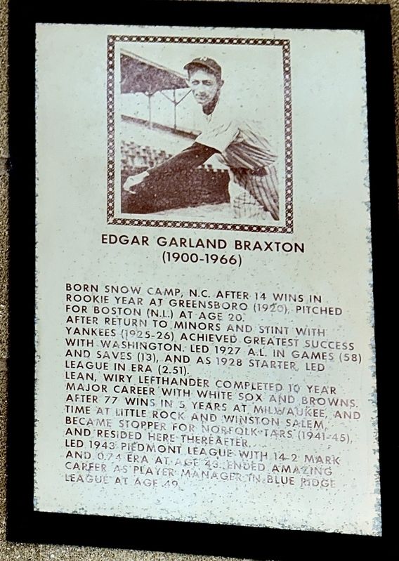 Edgar Garland Braxton Marker image. Click for full size.