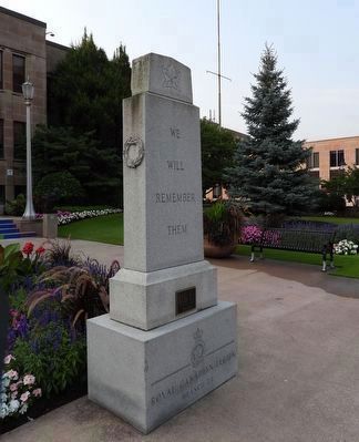 War Memorial, Royal Canadian Legion Branch 24 - Reverse image. Click for full size.