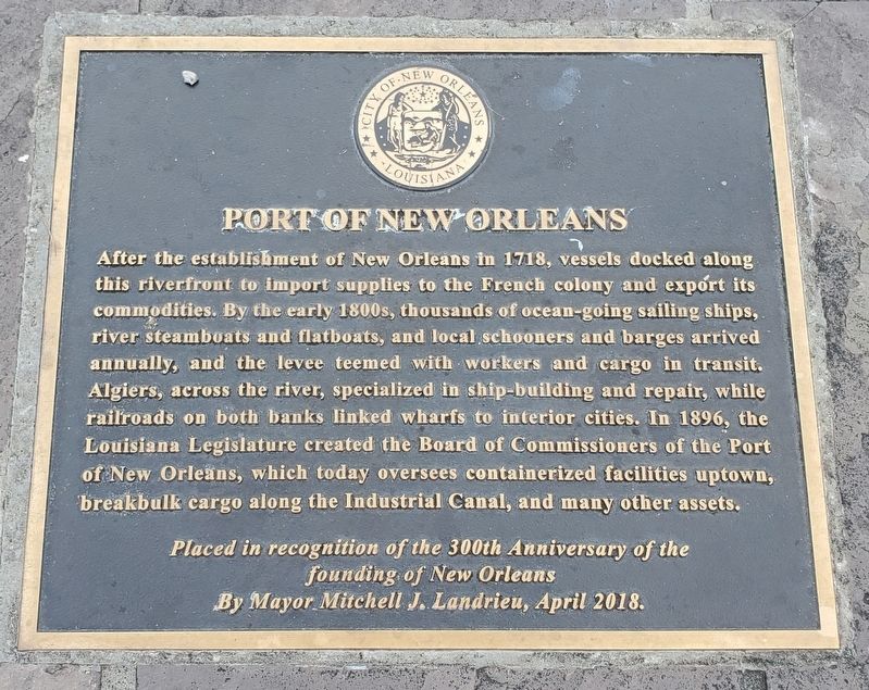 Port of New Orleans Marker. Click for full size. Port of New Orleans Marker image. Click for full size.