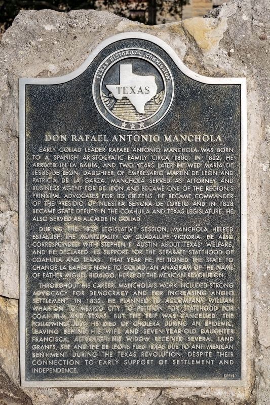 Don Rafael Antonio Manchola Marker. Click for full size. Don Rafael Antonio Manchola Marker image. Click for full size.