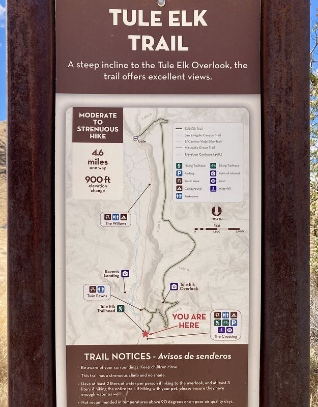 Tule Elk Trail Sign image. Click for full size.