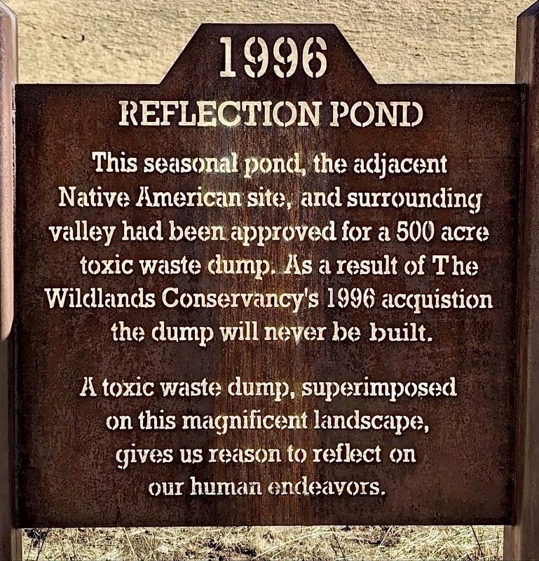 Reflection Pond Marker image. Click for full size.