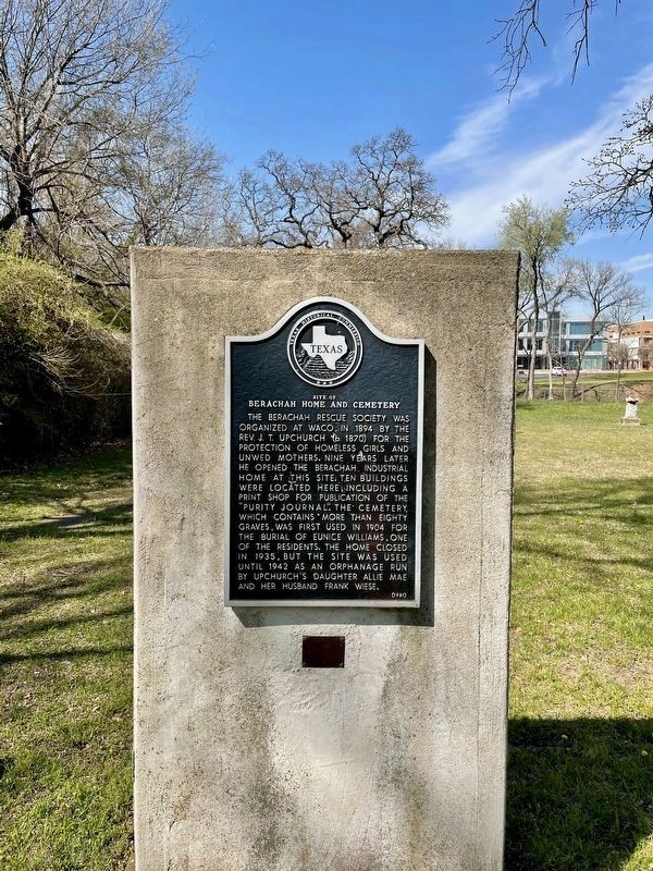 Site of Berachah Home and Cemetery Marker. Click for full size. Site of Berachah Home and Cemetery Marker image. Click for full size.