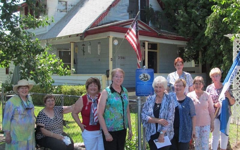 DAR at the HOLSCLAW marker dedication: Jonas Babcock, May Hutton, & Spokane Garry Chapters.. Click for full size. DAR at the HOLSCLAW marker dedication: Jonas Babcock, May Hutton, & Spokane Garry Chapters. image. Click for full size.