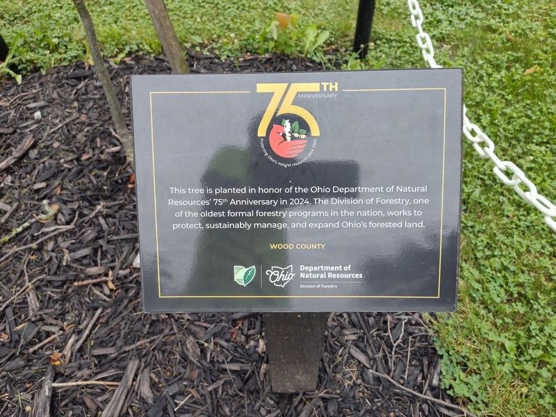 Ohio Department of Natural Resources 75th Anniversary Marker image. Click for full size.