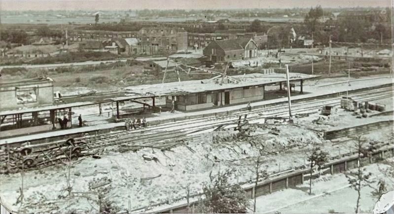 Marker photo: Gouda station after the attacks image. Click for full size.