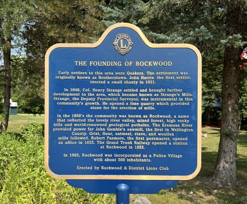 The Founding of Rockwood Marker. Click for full size. The Founding of Rockwood Marker image. Click for full size.