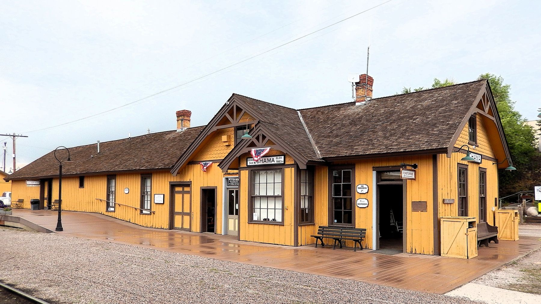 Former Denver and Rio Grande Western (D&RGW) Railroad Depot<br>(<i>northeast elevation</i>). Click for full size. Former Denver and Rio Grande Western (D&RGW) Railroad Depot<br>(<i>northeast elevation</i>) image. Click for full size.