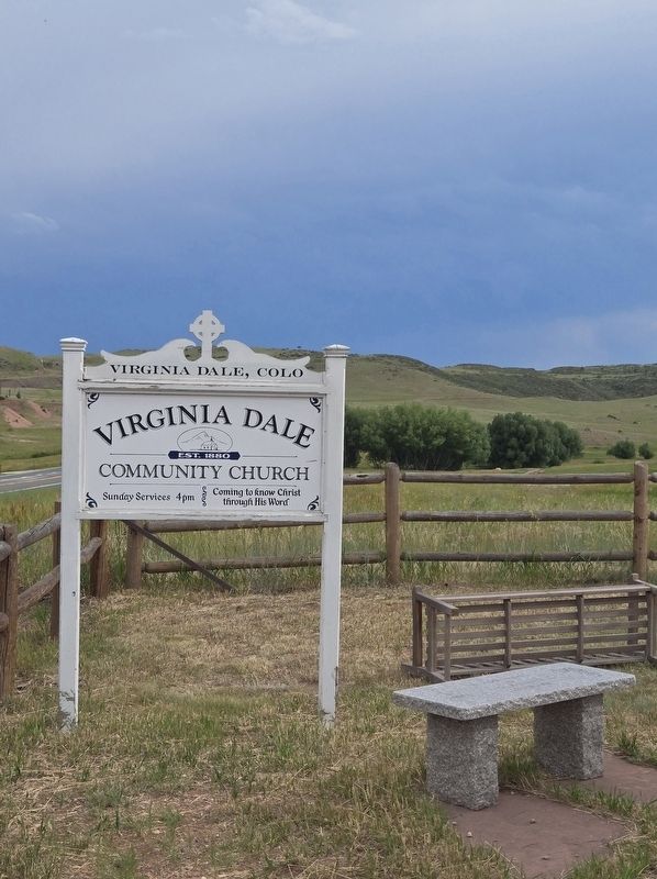 Virginia Dale Community Church sign image. Click for full size.