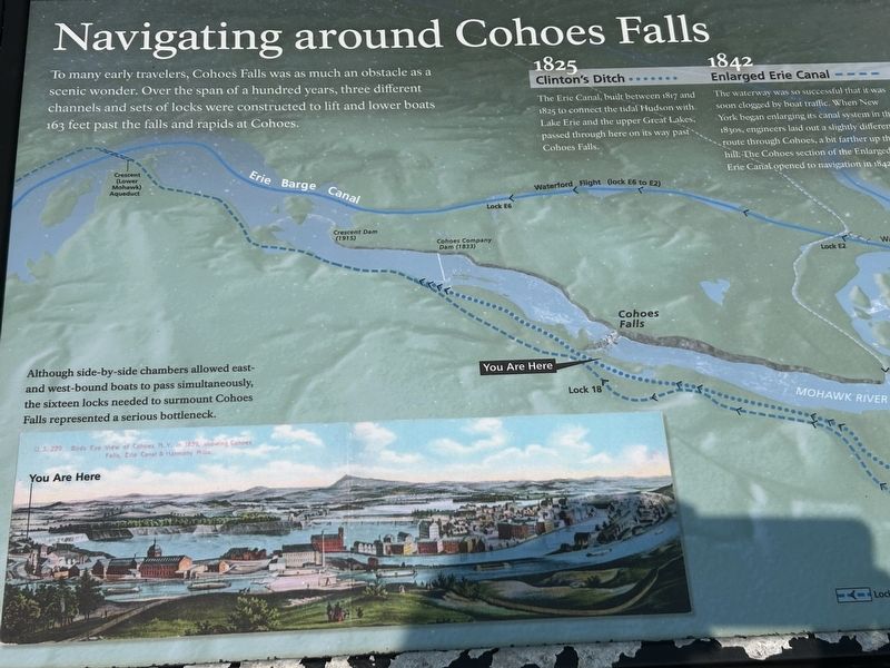 Navigating Around Cohoes Falls Marker. Click for full size. Navigating Around Cohoes Falls Marker image. Click for full size.