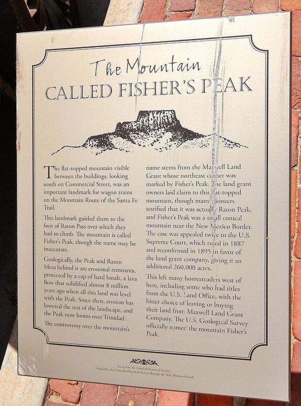 The Mountain Called Fisher's Peak Marker image. Click for full size.