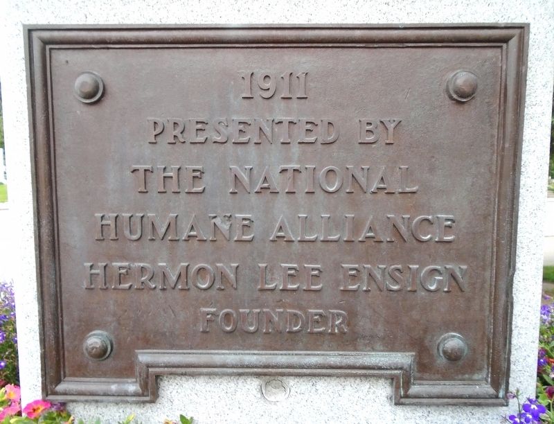 National Humane Alliance Fountain Marker. Click for full size. National Humane Alliance Fountain Marker image. Click for full size.
