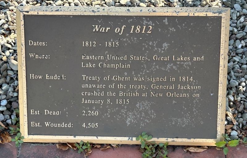 War of 1812 Marker image. Click for full size.
