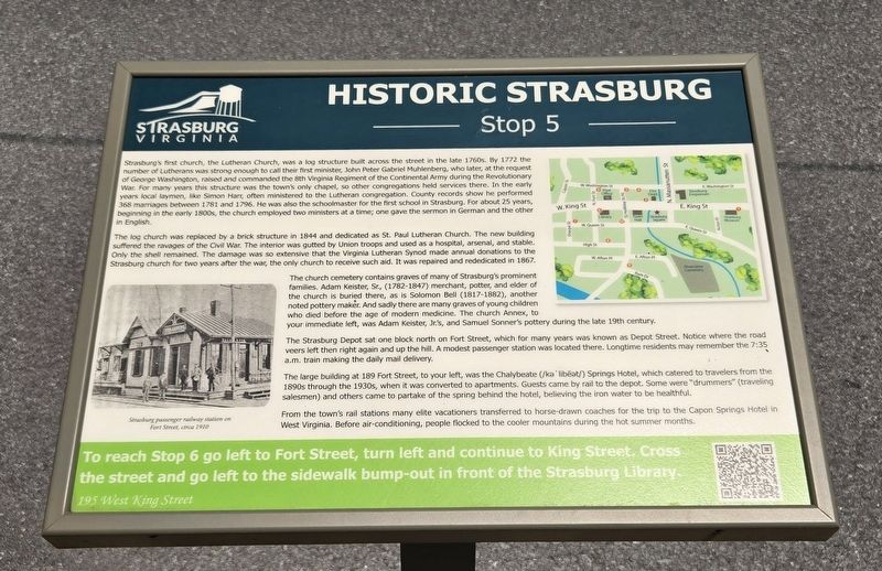 Historic Strasburg Marker image. Click for full size.