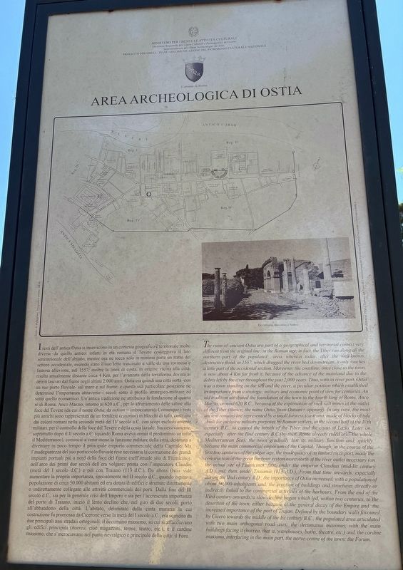 Area Archeologica di Ostia / The Archeological Area of Ostia Marker image. Click for full size.
